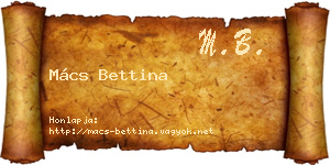 Mács Bettina névjegykártya