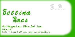 bettina macs business card