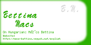 bettina macs business card